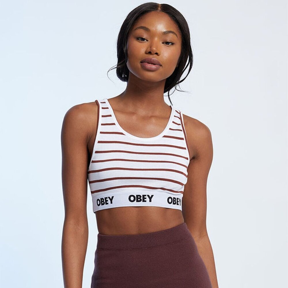 Obey Lisa Ribbed Crop Tank Top XS